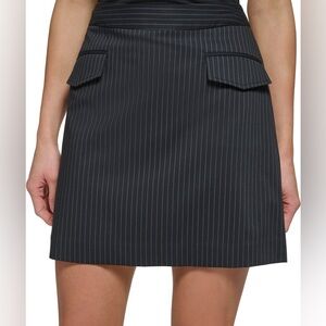 DKNY Pinstripe Mini Skirt